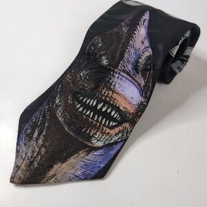 Jurassic Park 90's Movie Necktie Brachiosaur Brontosaurus‎ Vtg Tie 57 inches